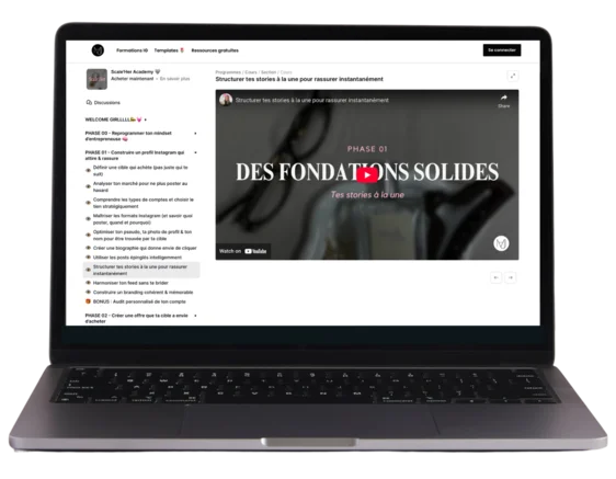 Mockup construire profil instagram qui attire scale her academy munaa com